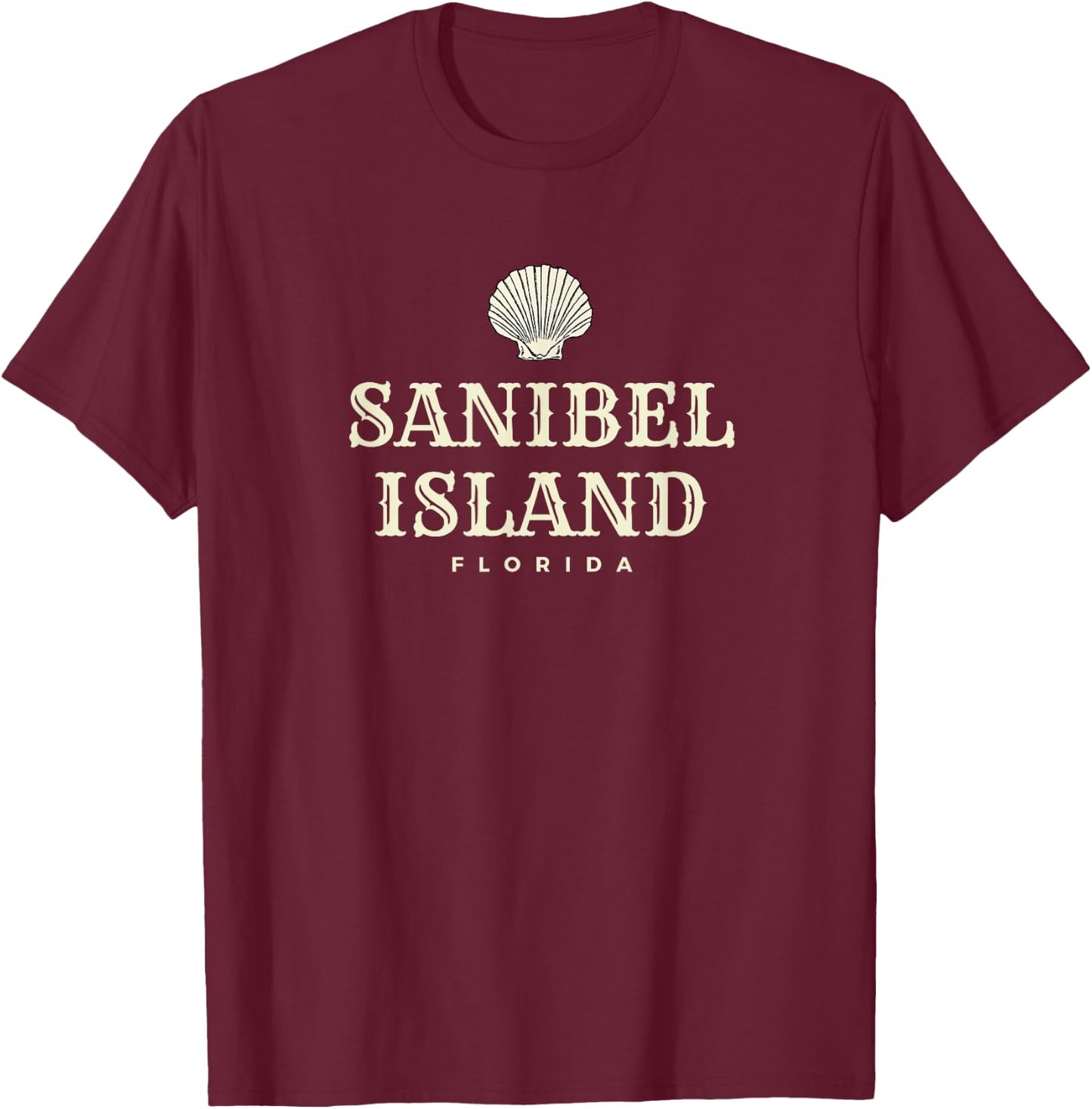 Sanibel Island , Ocean Shell Sanibel Florida T-Shirt - T-Shirt | Maroon
