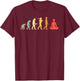Retro Yoga Evolution Gift Yogis & Yoga Lovers T-Shirt - T-Shirt | Maroon