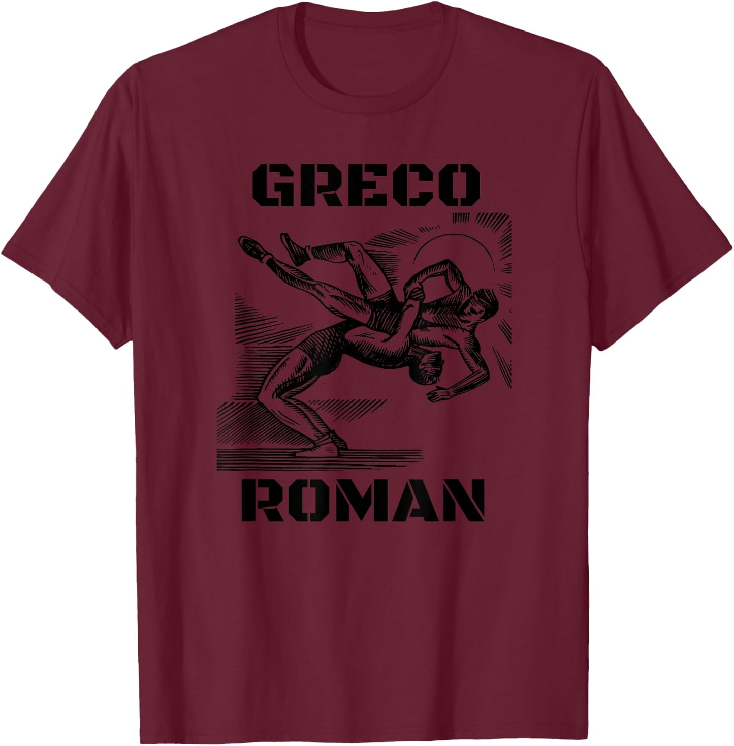Greco Roman Wrestling T-Shirt - T-Shirt | Maroon
