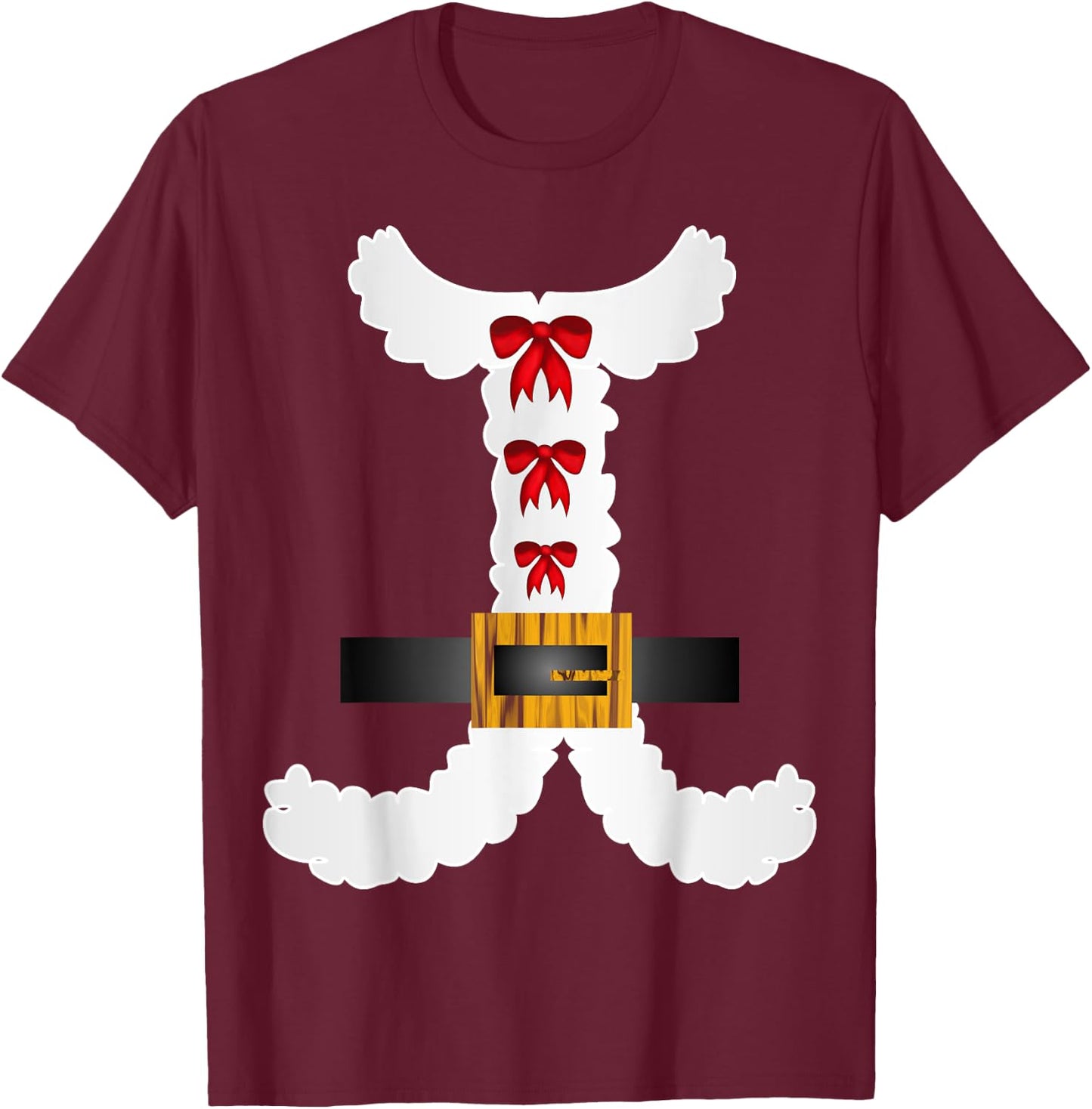 Cranberrysky Retro Cute Cartoon Christmas Mrs Claus - Women's Red Short Sleeve Classic Fit - Small T-Shirt - T-Shirt | Maroon