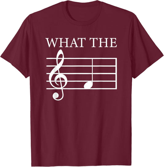 What the f Treble Clef T-Shirt - T-Shirt | Maroon