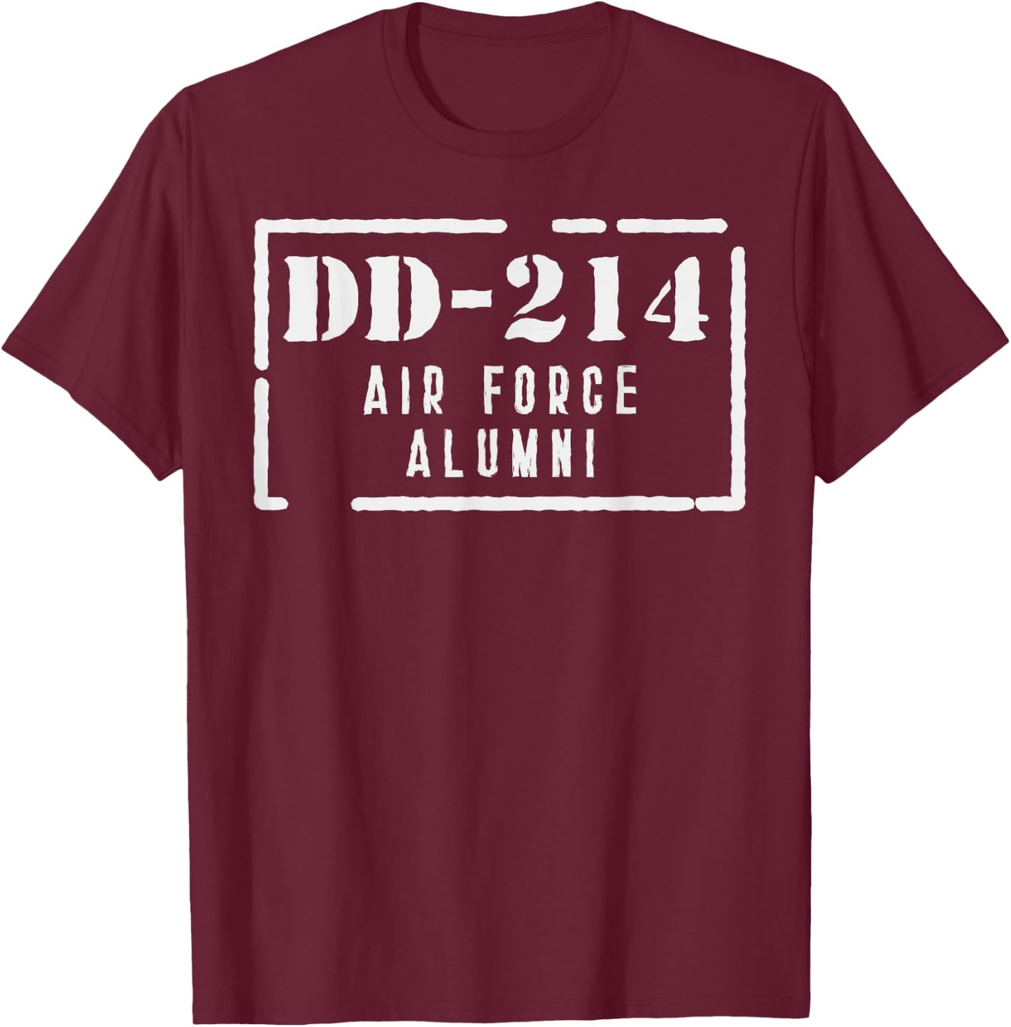 DD-214 Air Force Alumni Proud USA Armed Forces Veteran Gift T-Shirt - T-Shirt | Maroon
