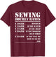 Sewing Hourly Rate Funny Sewer Labor Quilting Tailor Gifts T-Shirt - T-Shirt | Maroon