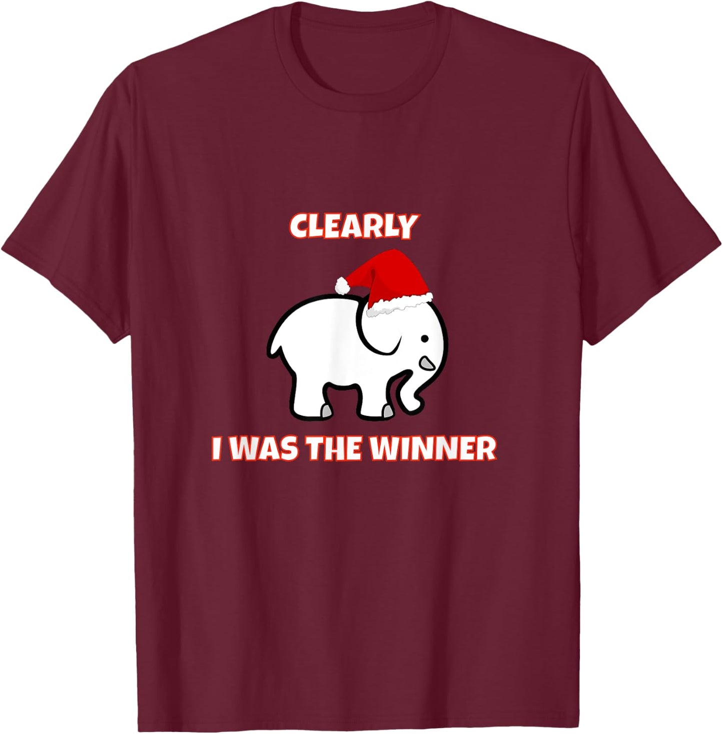 White Elephant Christmas 2017 Gift Exchange Contest T-Shirt - T-Shirt | Maroon