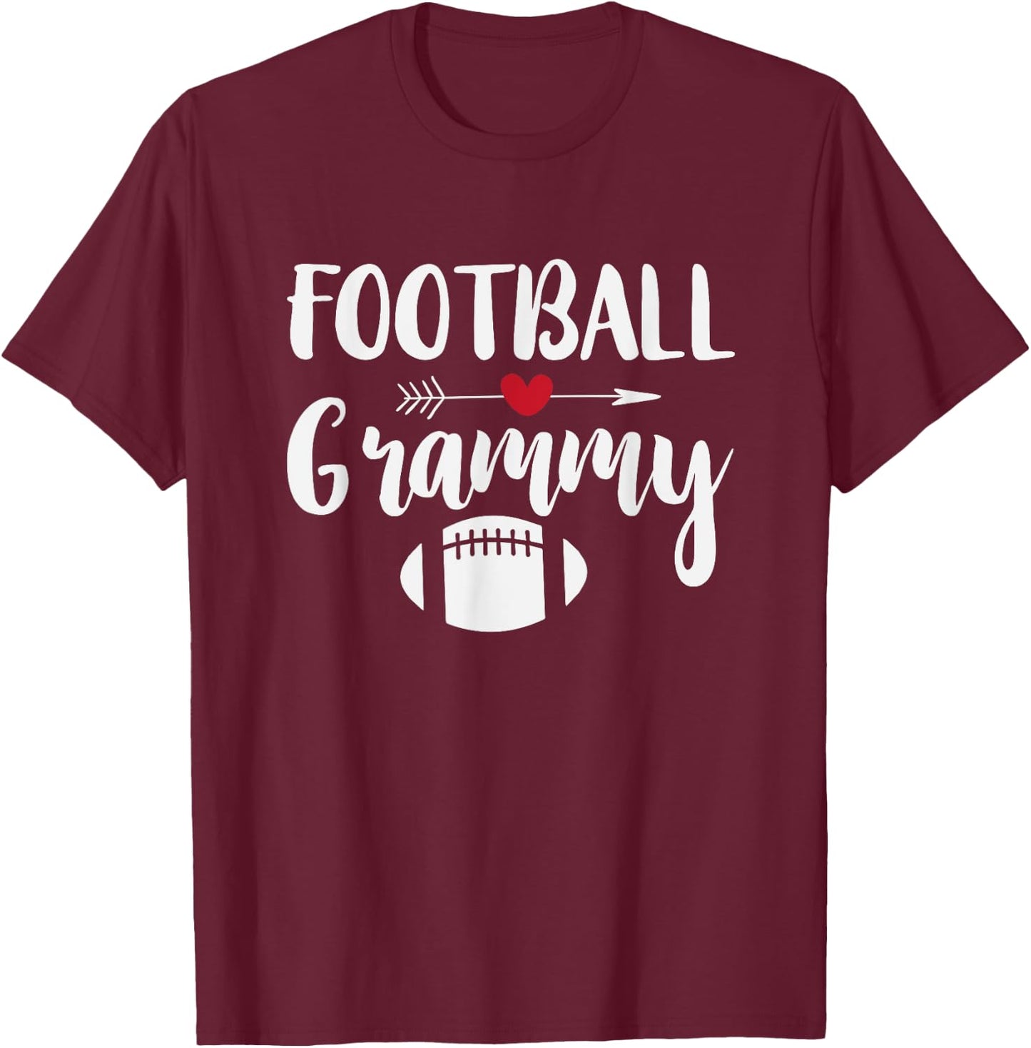 Football Grandma Shirt Sports Grandmother Grammy Gift T-Shirt - T-Shirt | Maroon