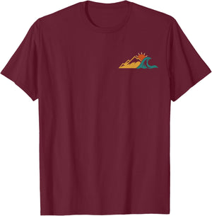 Minimalist Outdoor Explorers Hiking Adventure T-Shirt - T-Shirt | Maroon