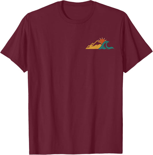 Minimalist Outdoor Explorers Hiking Adventure T-Shirt - T-Shirt | Maroon
