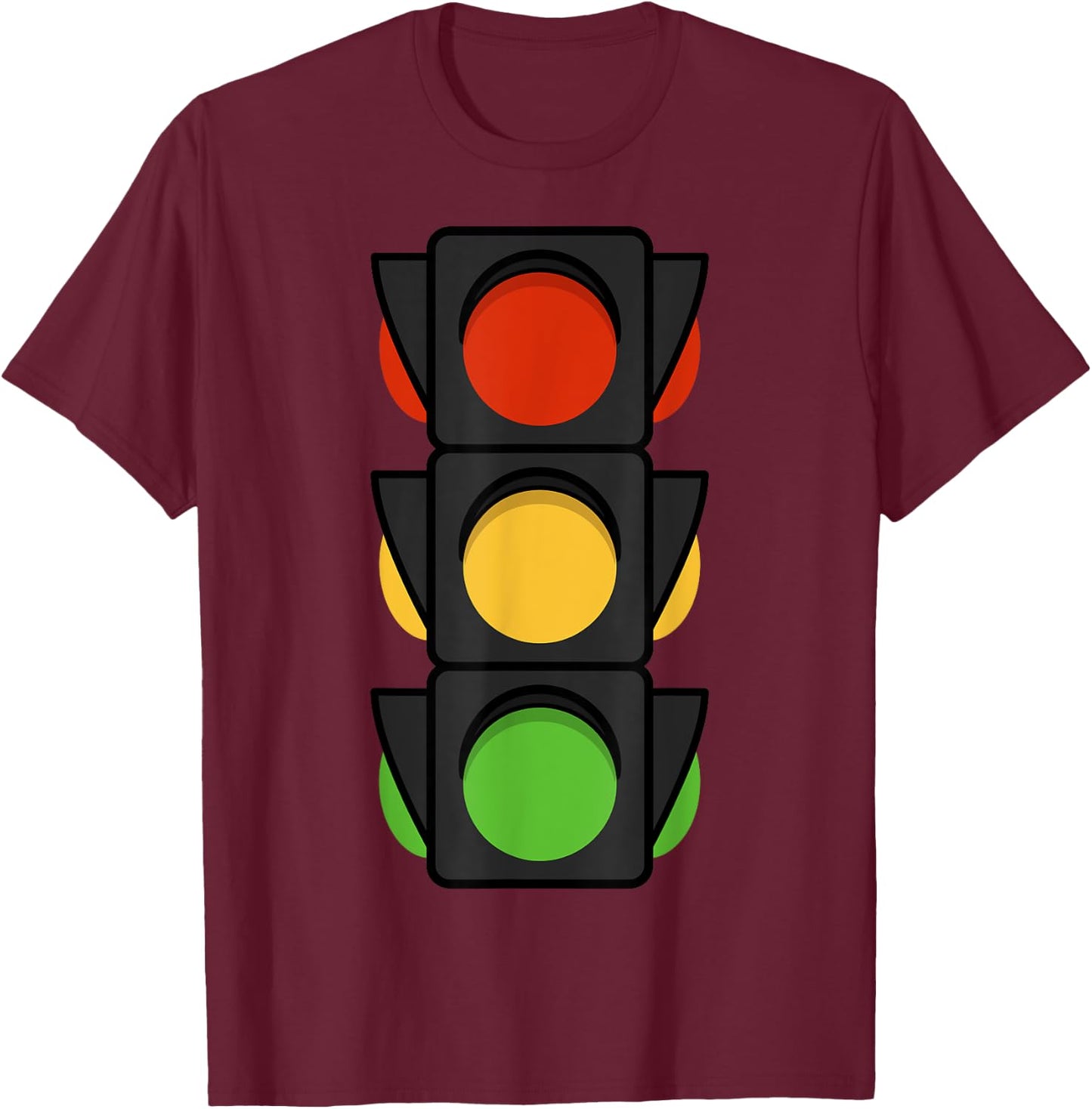 Pretend I'm A Traffic Light Halloween Costume Funny T-Shirt - T-Shirt | Maroon
