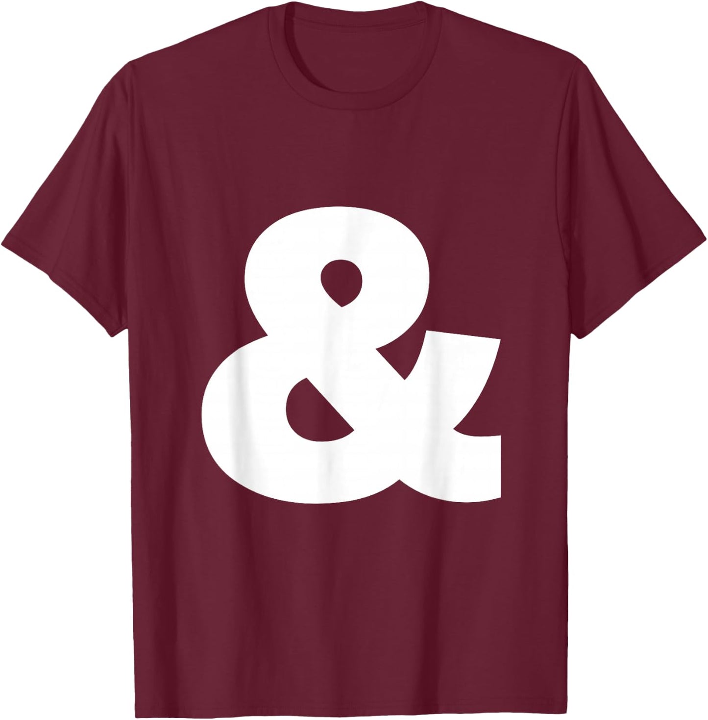 And sign & ampersand symbol, alphabet Initial shirt T-Shirt - T-Shirt | Maroon