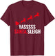 Yas Santa Sleigh T-Shirt - T-Shirt | Maroon