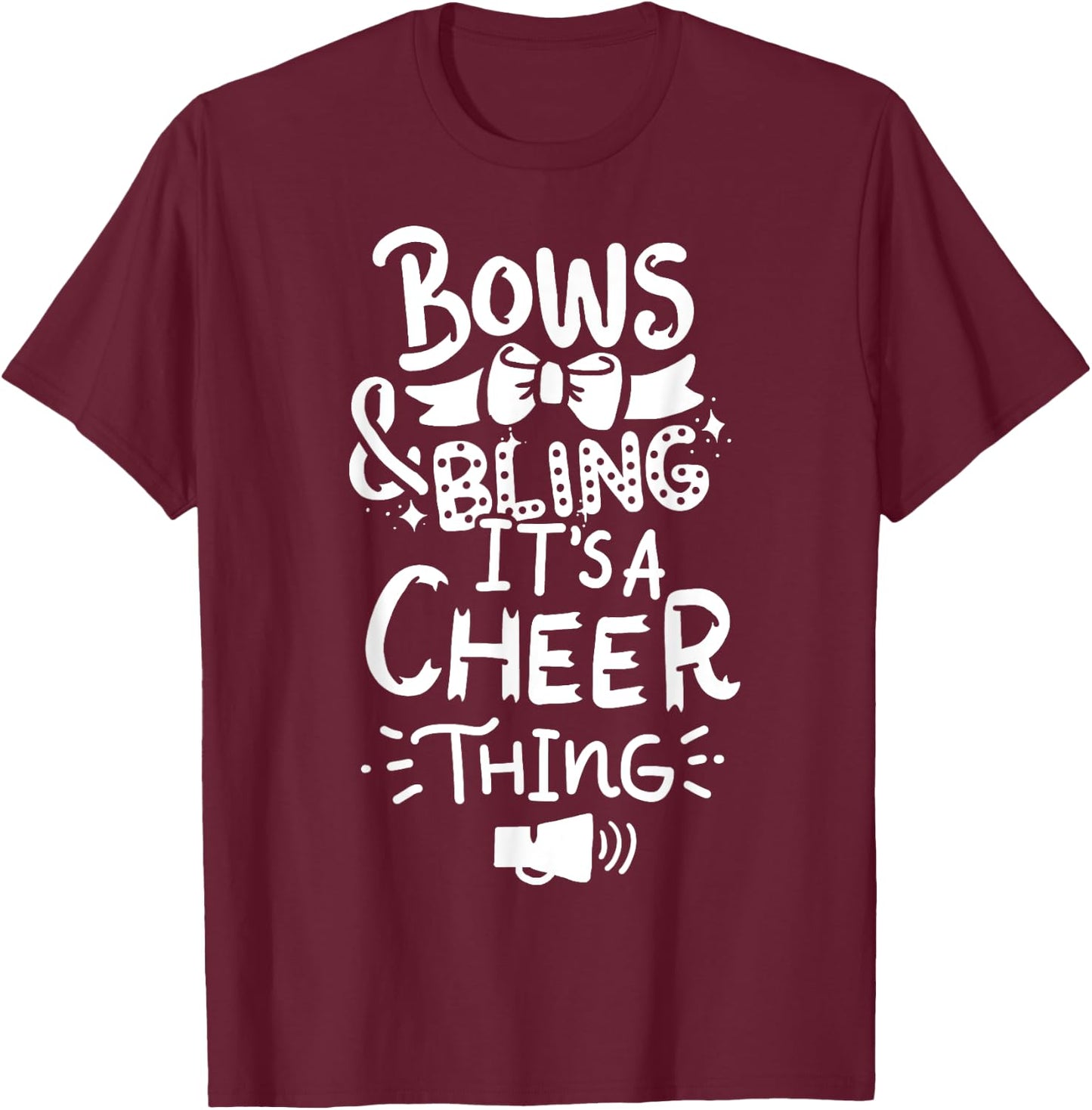 Cheerleading Cheerleader Football Gift T-Shirt - T-Shirt | Maroon
