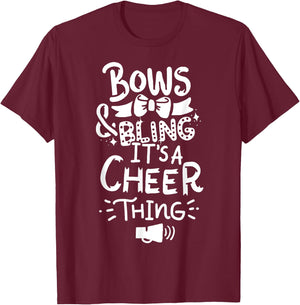 Cheerleading Cheerleader Football Gift T-Shirt - T-Shirt | Maroon