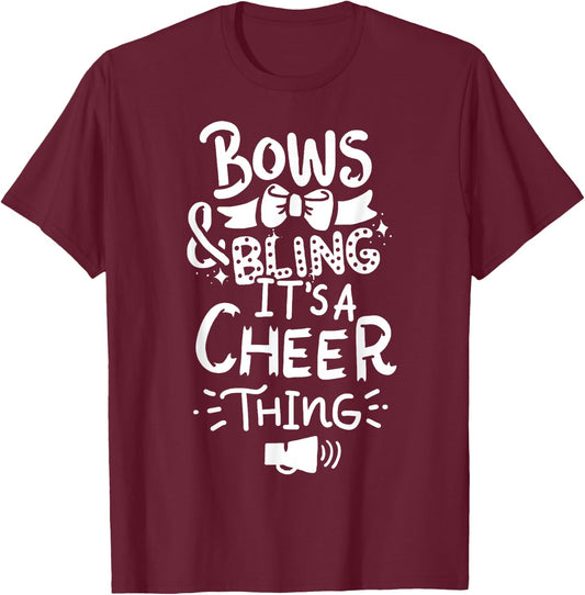 Cheerleading Cheerleader Football Gift T-Shirt - T-Shirt | Maroon