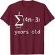Funny Math Pun Shirt-14th Birthday 14 Years Old Boys, Girls T-Shirt - T-Shirt | Maroon