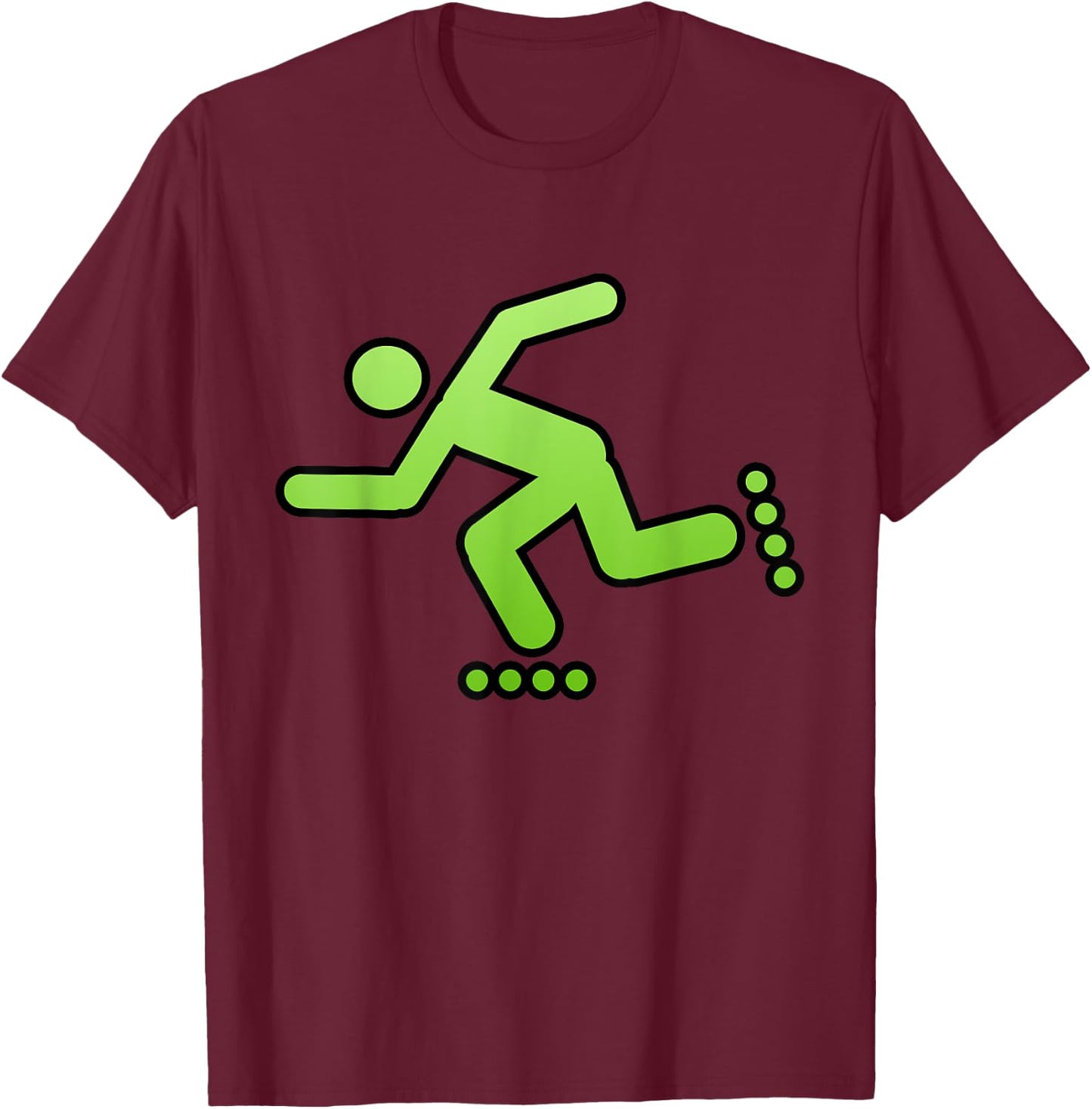 Retro Aggressive Inline Skating Roller Blading T-Shirt - T-Shirt | Maroon
