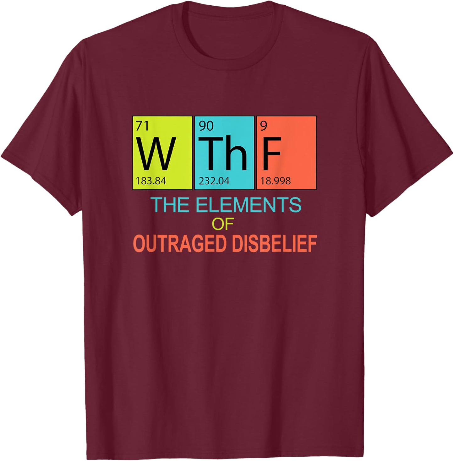 Funny Pro Science Pun Pro Democracy Political Periodic Table T-Shirt - T-Shirt | Maroon