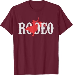 Bull Riding Rodeo Western Country Bull Rider Gift T-Shirt - T-Shirt | Maroon