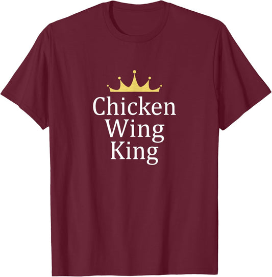 Chicken Wing King T-Shirt - T-Shirt | Maroon