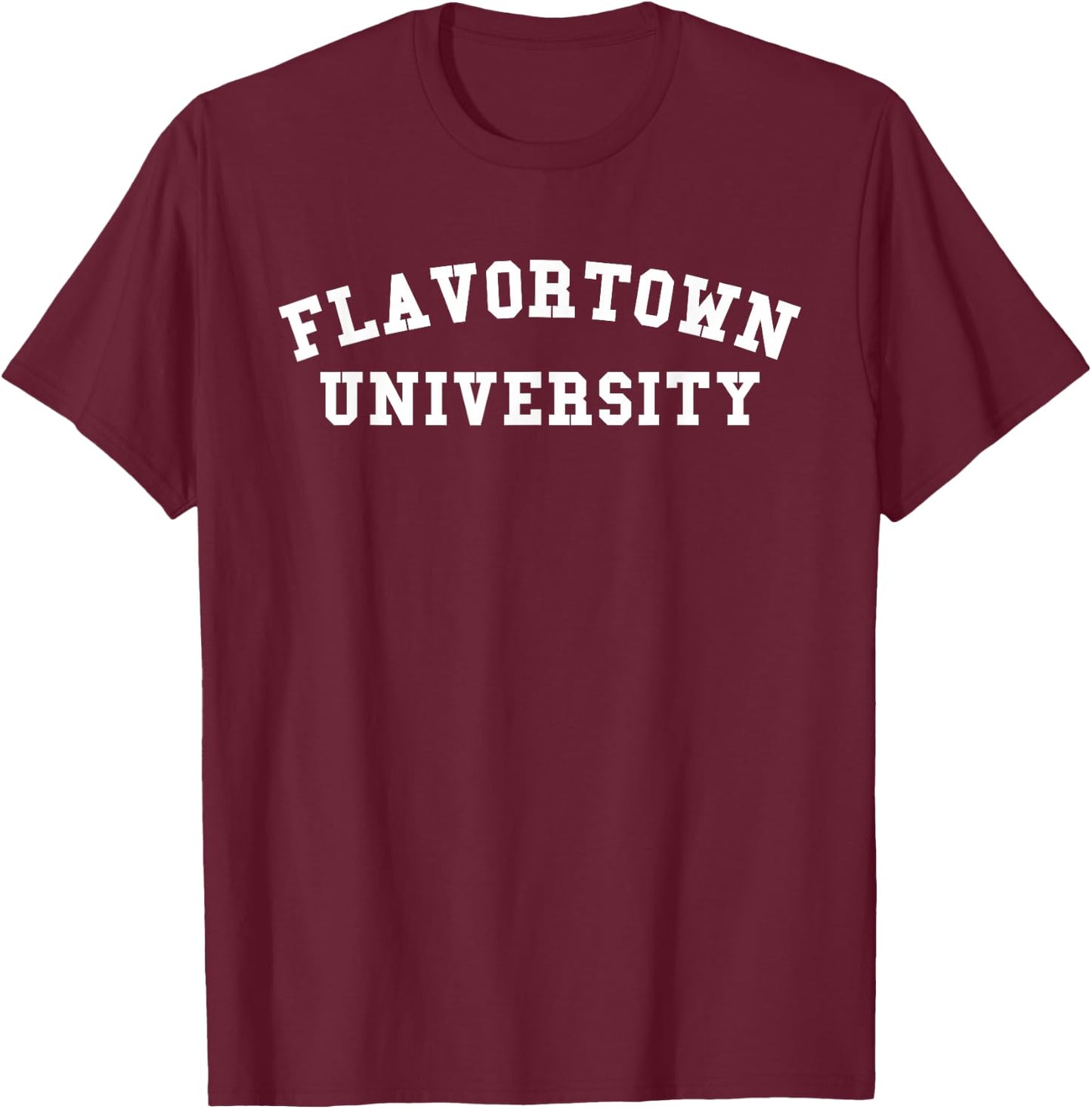 Flavortown University American Food Gift Flavor Town T Shirt T-Shirt - T-Shirt | Maroon