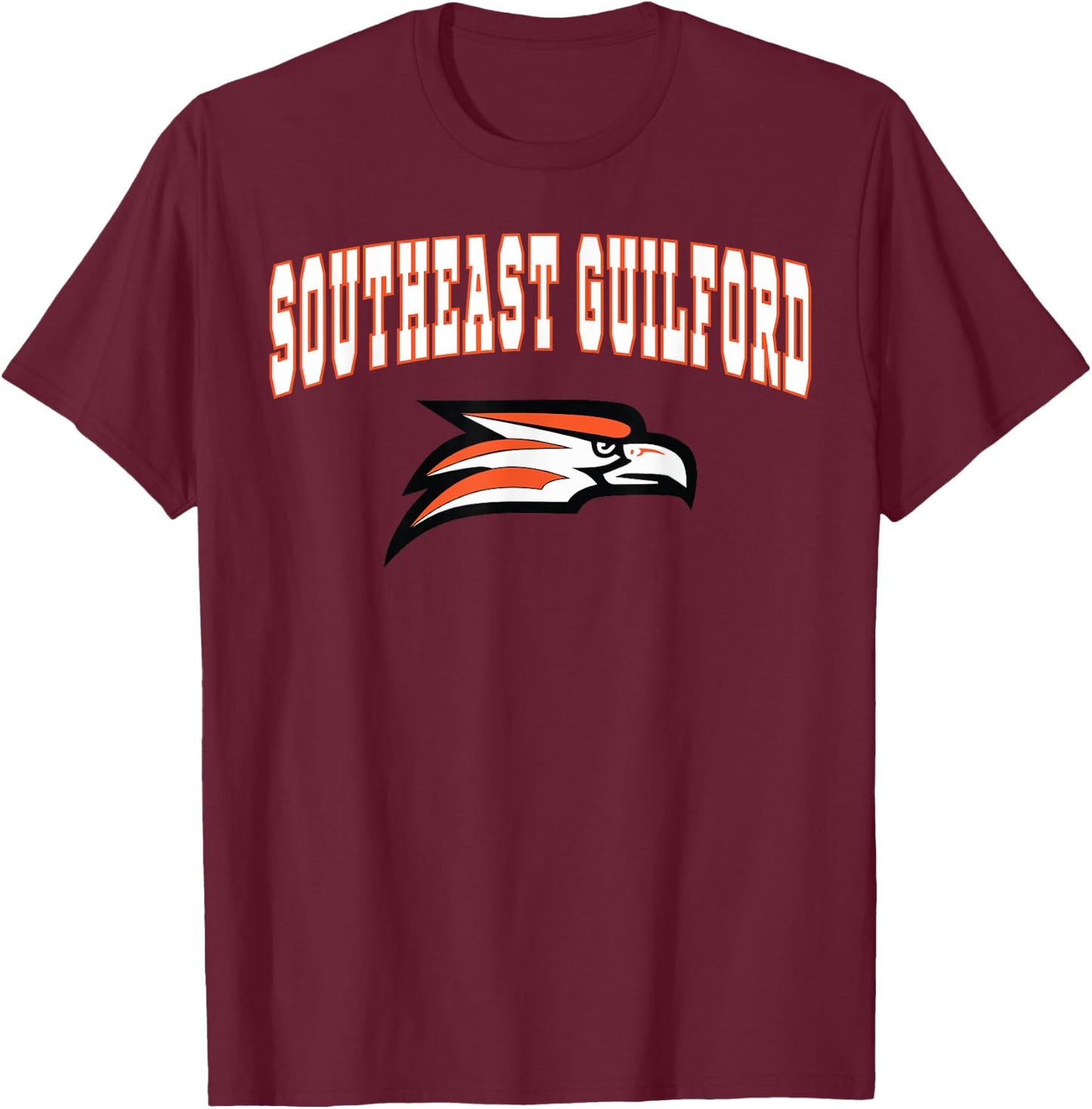 Southeast Guilford High School Falcons T-Shirt - T-Shirt | Maroon