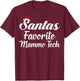 Santas Favorite Mammo Tech, Santa Hat Christmas T-Shirt - T-Shirt | Maroon