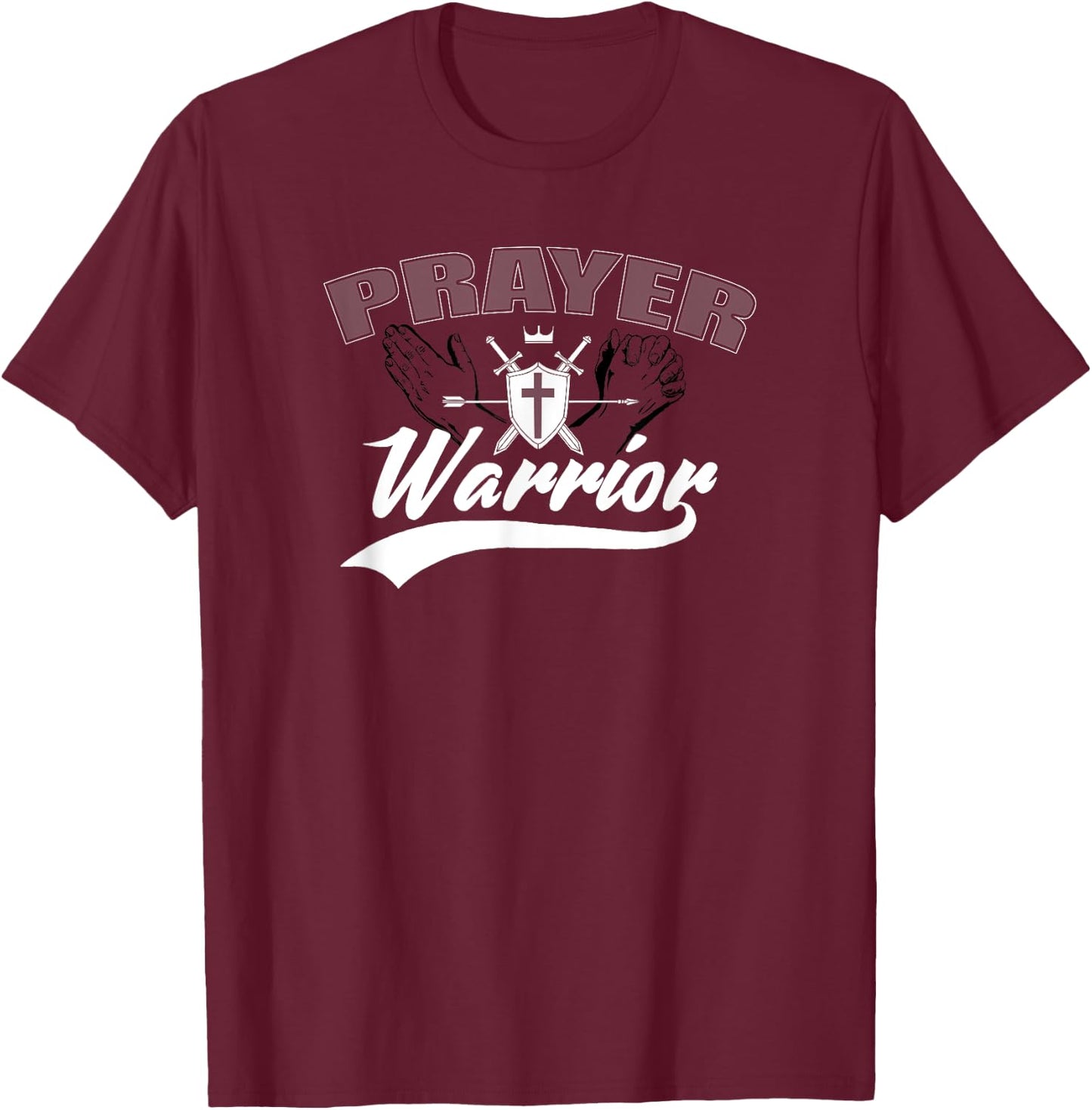 Prayer Warrior Women and Kids T-Shirt - T-Shirt | Maroon
