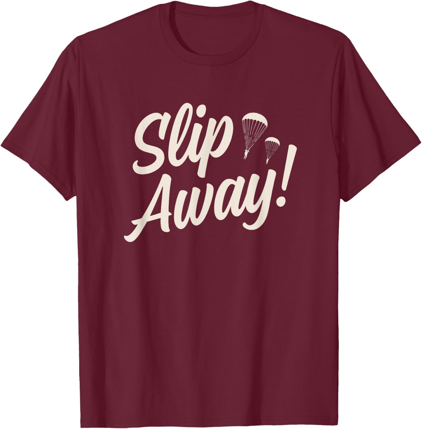Slip Away! Vintage Paratrooper T-Shirt - T-Shirt | Maroon