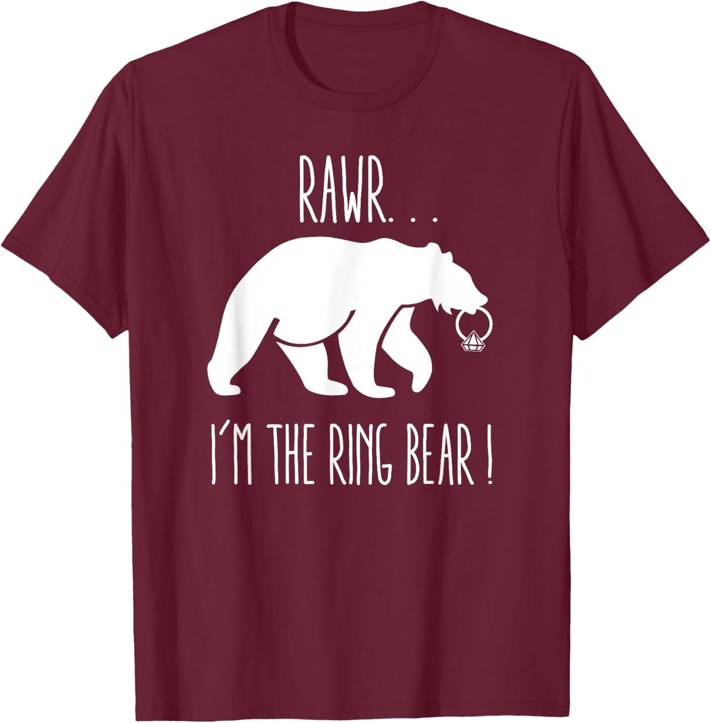 Cute Rehearsal Dinner Shirt for Ring Bearer T-Shirt - T-Shirt | Maroon