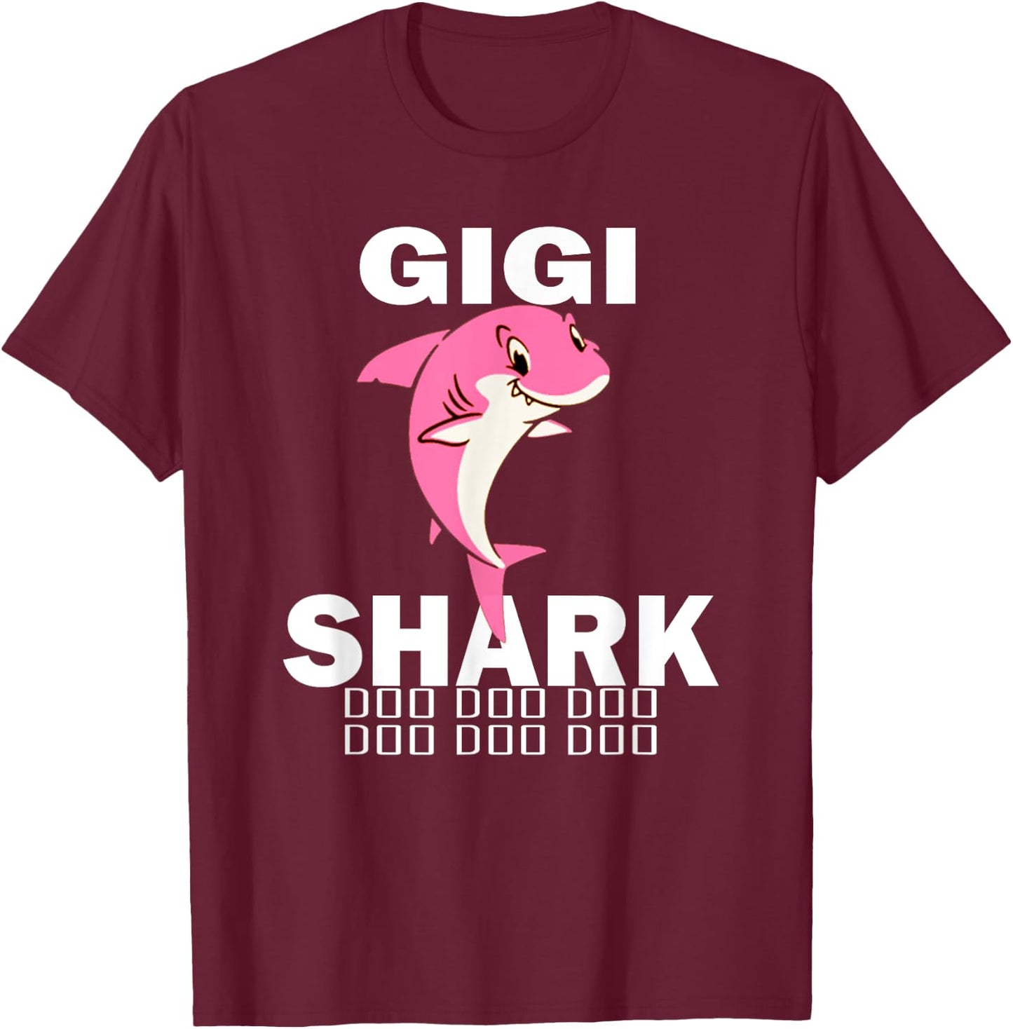 Gigi Shark Shirt Fathers Day Gift For Gigi T-Shirt - T-Shirt | Maroon