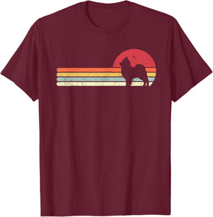Pomeranian Shirt. Retro Style T-Shirt - T-Shirt | Maroon