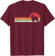 Pomeranian Shirt. Retro Style T-Shirt - T-Shirt | Maroon