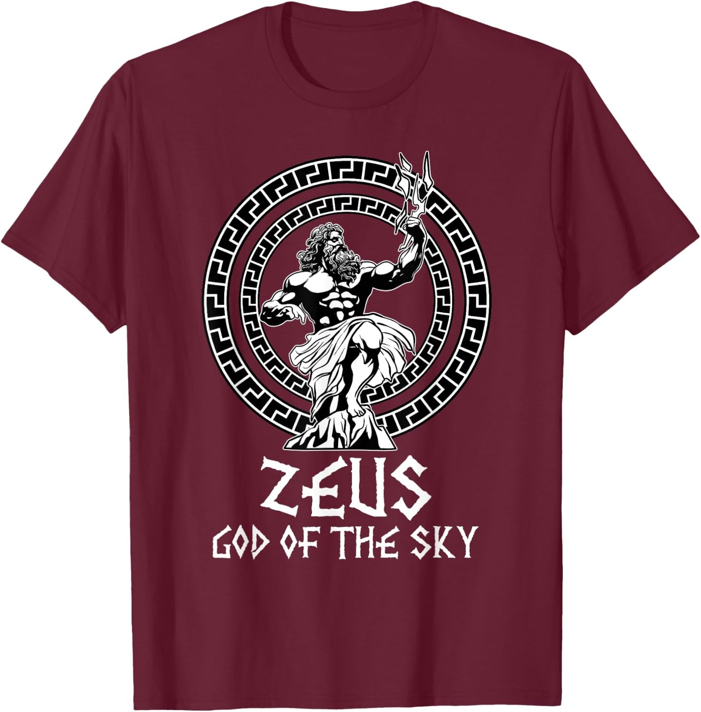 Greek Mythology Shirt Ancient Greece History Lovers of Zeus T-Shirt - T-Shirt | Maroon