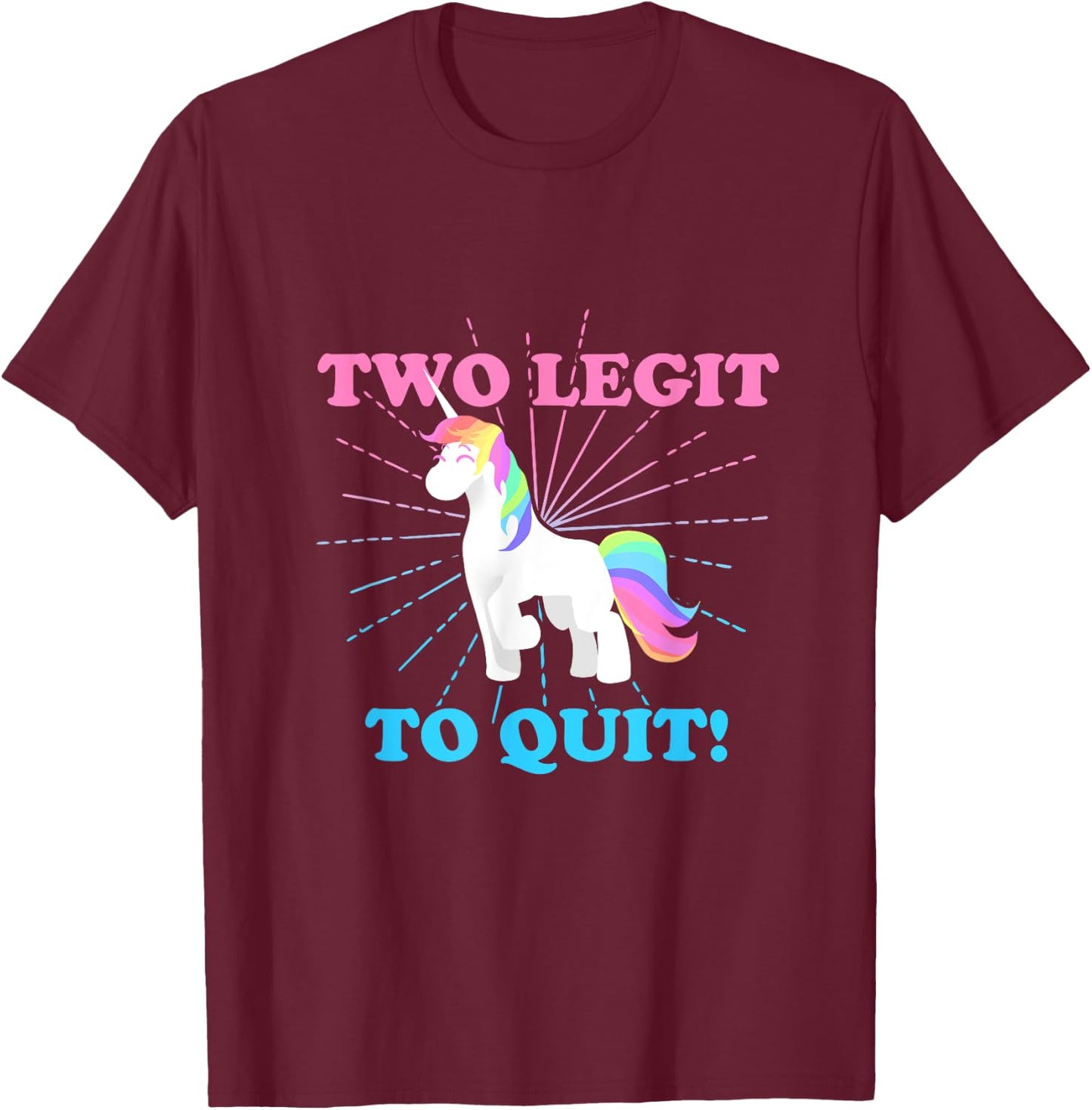 Two legit 2 to quit date of birth Gift Vintage retro T-Shirt - T-Shirt | Maroon