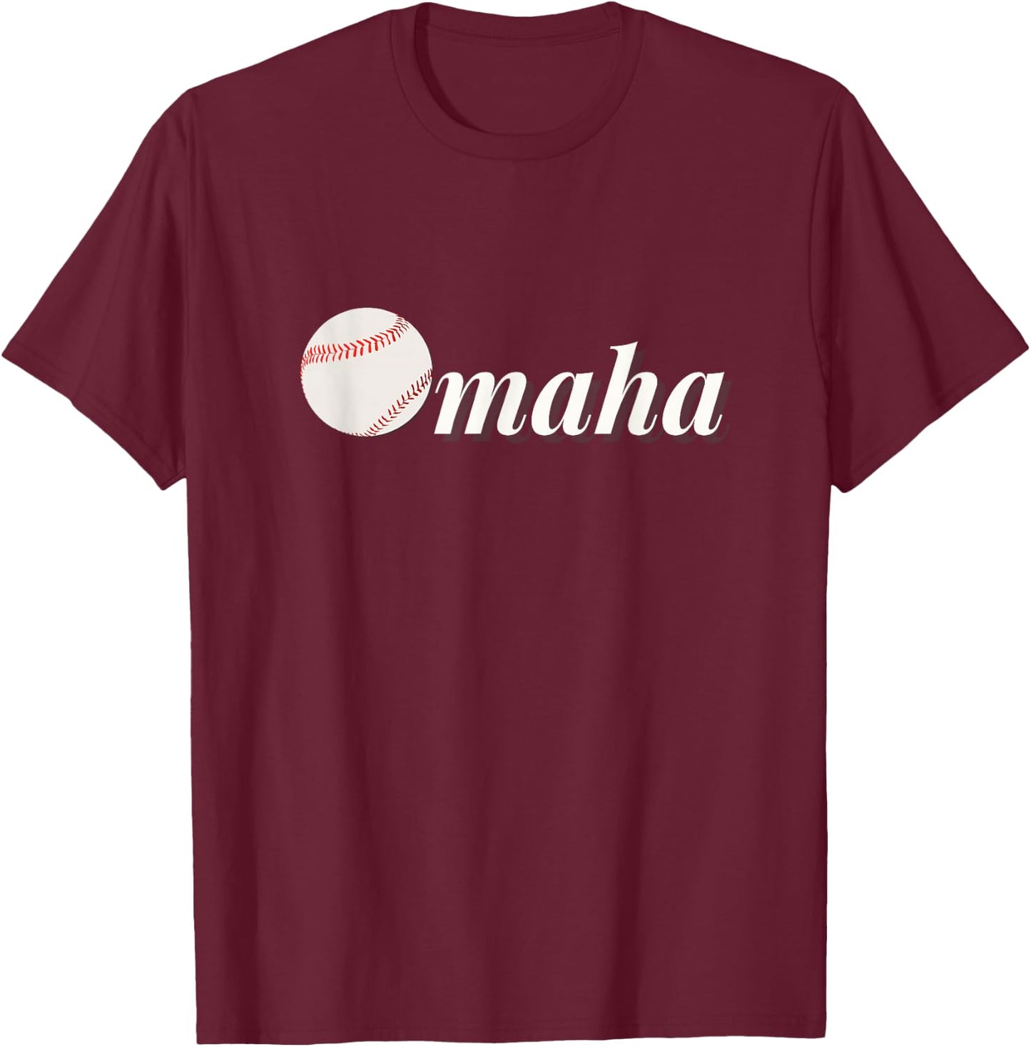 Omaha Baseball College Baseball Fans T-Shirt - T-Shirt | Maroon