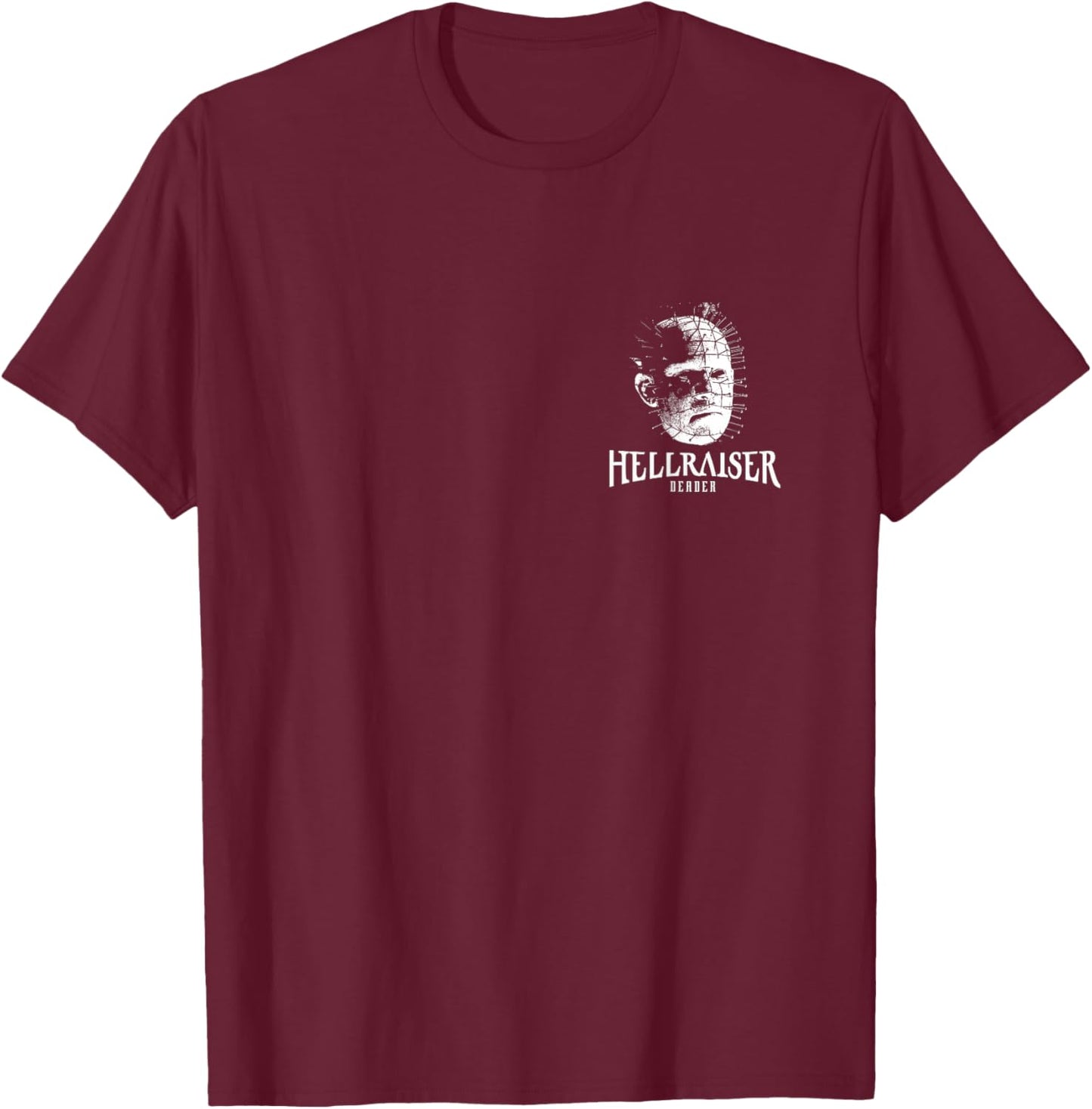 Pinhead Scary Horror Movie Deader Graphic PAPL14581 T-Shirt - T-Shirt | Maroon