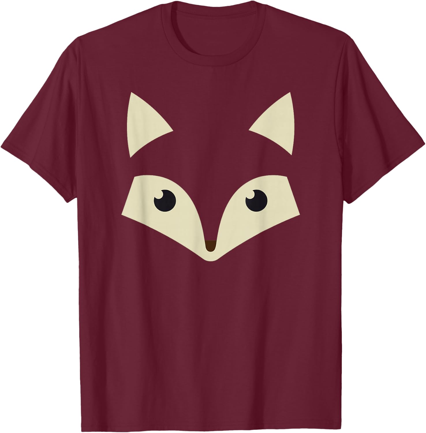 Cute Fox Face Awesome Halloween Costume Gift Shirt T-Shirt - T-Shirt | Maroon