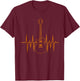 Heartbeat Guitar T-Shirt - T-Shirt | Maroon