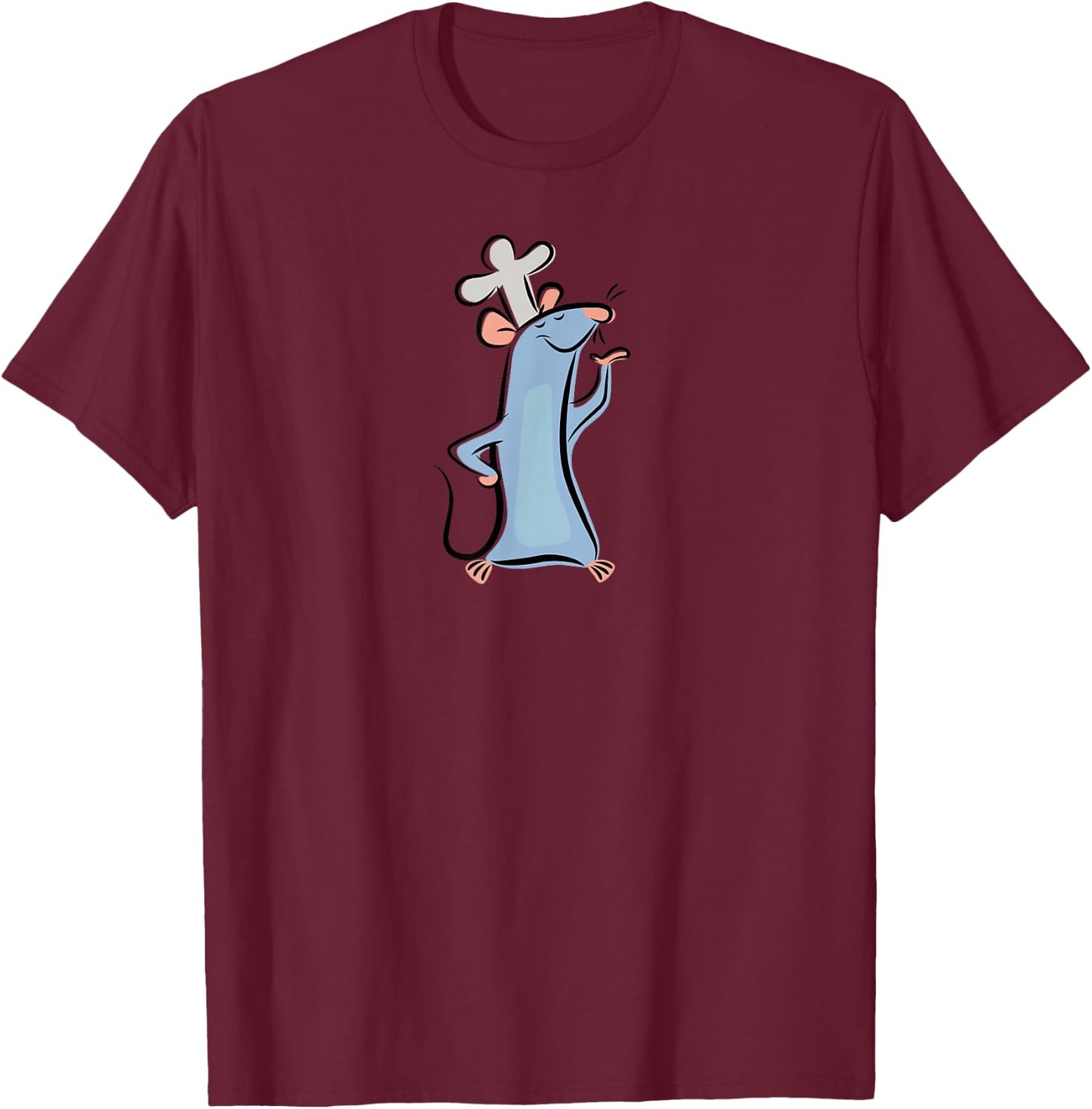 Disney Pixar Ratatouille Chef Remy Watercolor T-Shirt - T-Shirt | Maroon
