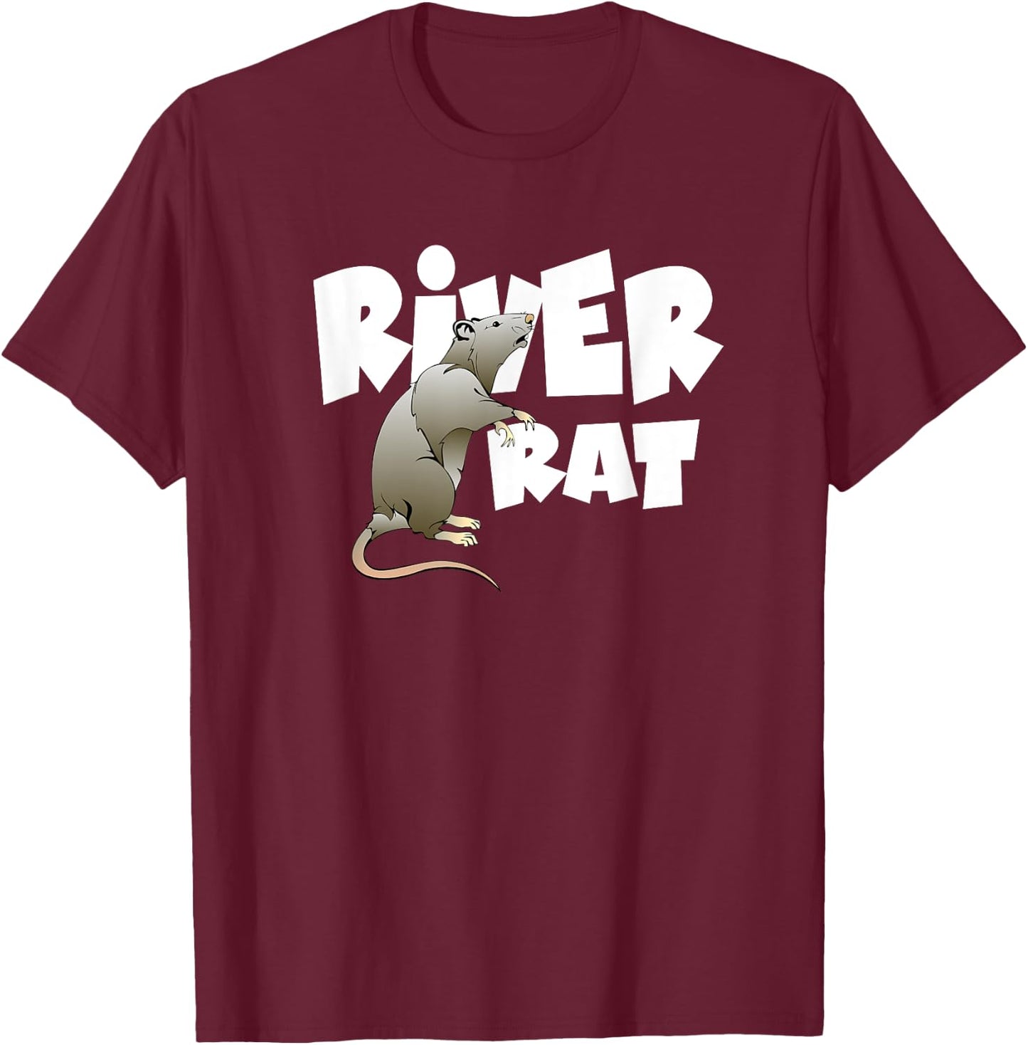 River Rafting Tubbing River Rat T-Shirt - T-Shirt | Maroon