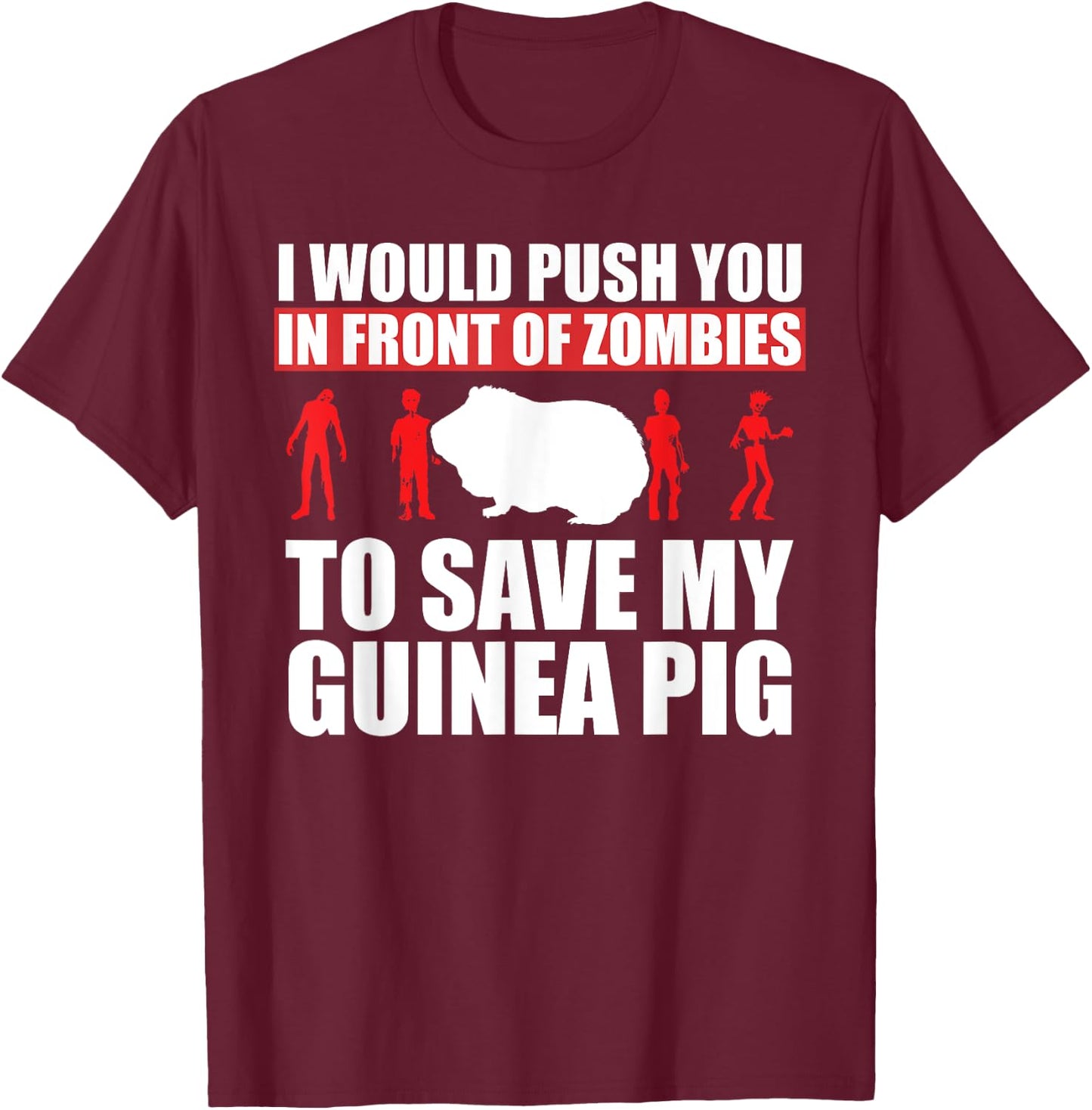 Save My Pet Guinea Pig T-Shirt - T-Shirt | Maroon