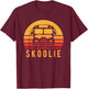 Retro Skoolie Shirt, Fun Converted School Bus Gift T-Shirt - T-Shirt | Maroon