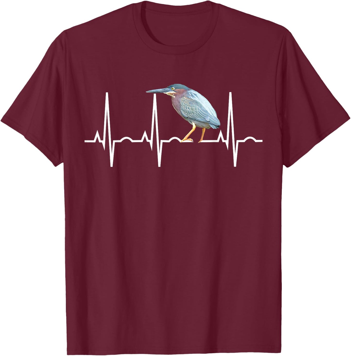 Green Heron Shirt - Green Heron Birder Gift T-Shirt - T-Shirt | Maroon