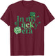 In My Lucky Era Retro Disco St Patricks Day Lucky Shamrock T-Shirt - T-Shirt | Maroon