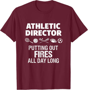 School Athletic Director Funny Sports Coach Gift T-Shirt - T-Shirt | Maroon