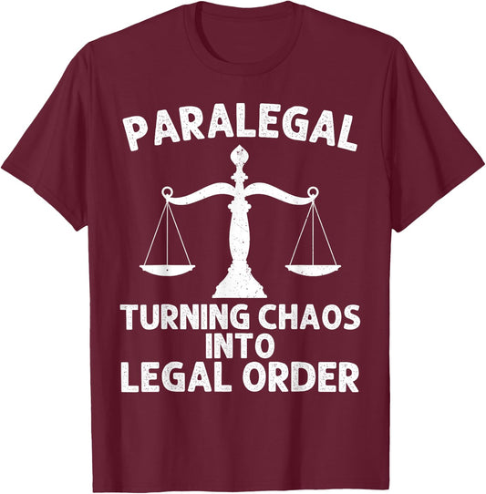 Paralegal Art Women Lawyer Legal Assistant Paralegal T-Shirt - T-Shirt | Maroon