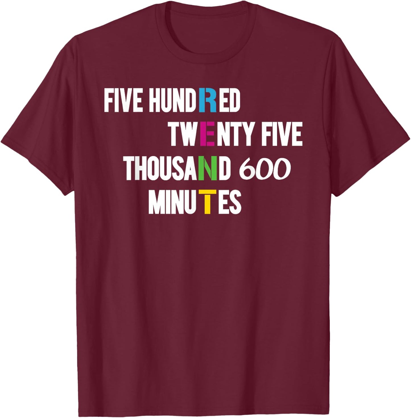 525,600 Minutes T-Shirt - T-Shirt | Maroon