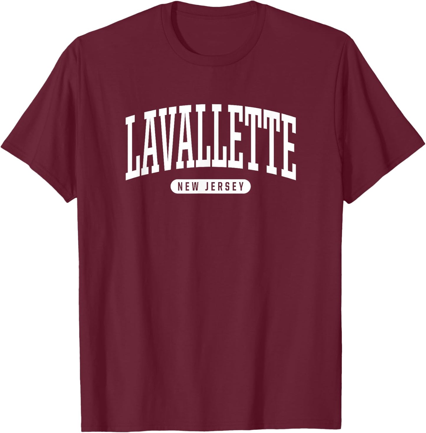 Lavallette New Jersey T Shirt Lavallette Gifts NJ T-Shirt - T-Shirt | Maroon