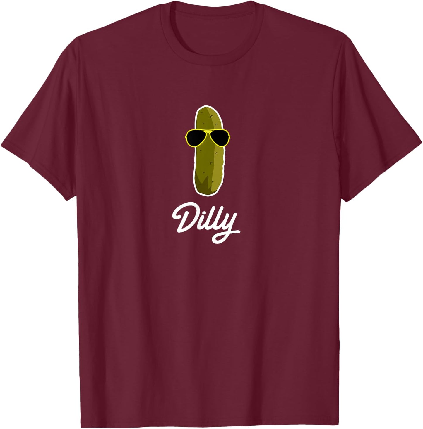 Funny Pickle Dilly Food Gift T-Shirt - T-Shirt | Maroon