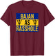 Barbados Flag With Barbados Tridents Bajan As Rasshole T-Shirt - T-Shirt | Maroon