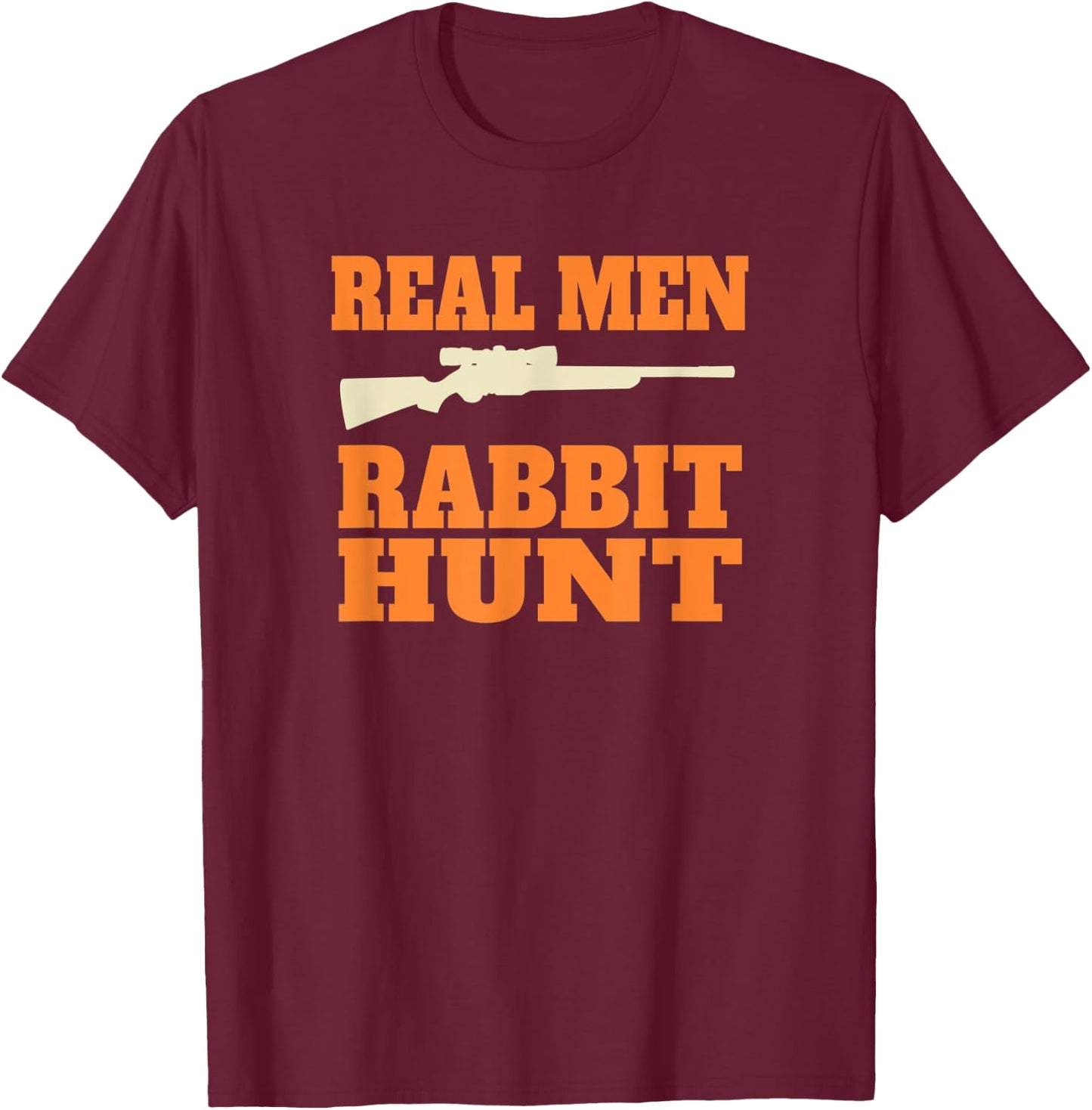 Funny Rabbit Hunting T-Shirt - T-Shirt | Maroon